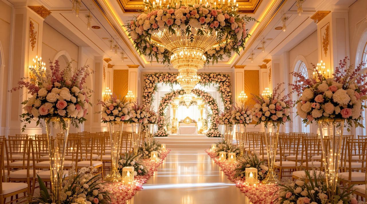 某女星婚礼现场照片流出，豪华程度令人咋舌，嘉宾名单曝光